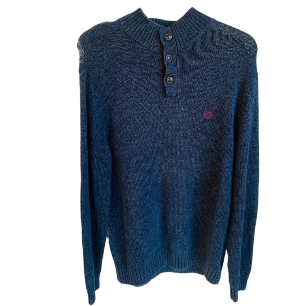 CHAPS MEN BLUE PULLOVER SWEATER